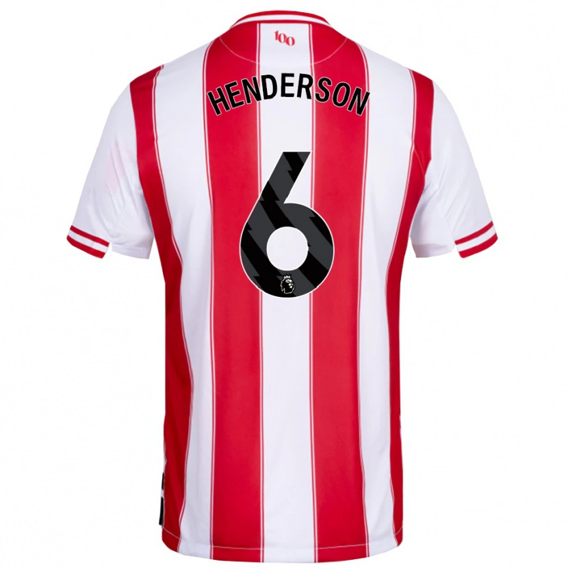 Danxen Dame Jordan Henderson #6 Rød Hvit Hjemmetrøye Drakt Trøye 2025/26 Skjorter T-Skjorte
