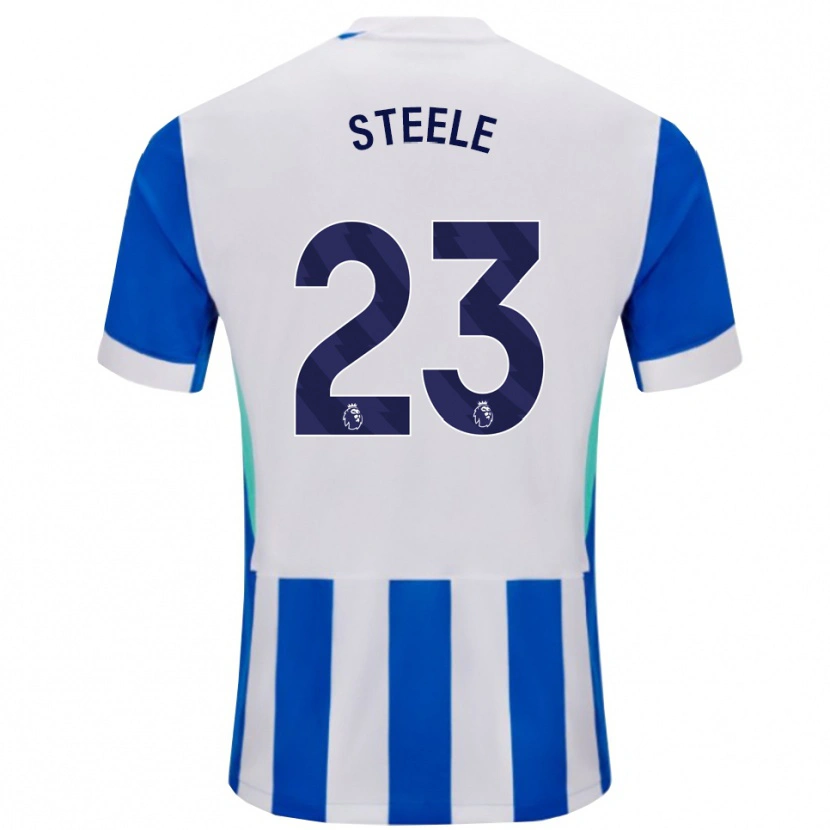 Danxen Dame Jason Steele #23 Blå Hvit Hjemmetrøye Drakt Trøye 2025/26 Skjorter T-Skjorte