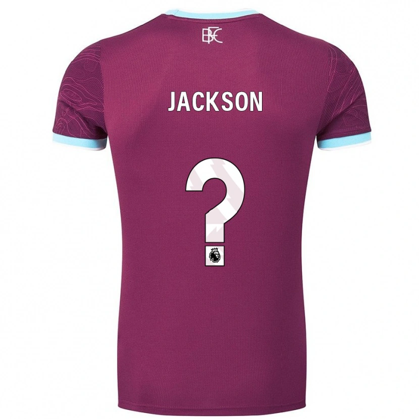 Danxen Dame Luca Jackson #0 Burgunder Himmelsblå Hjemmetrøye Drakt Trøye 2025/26 Skjorter T-Skjorte