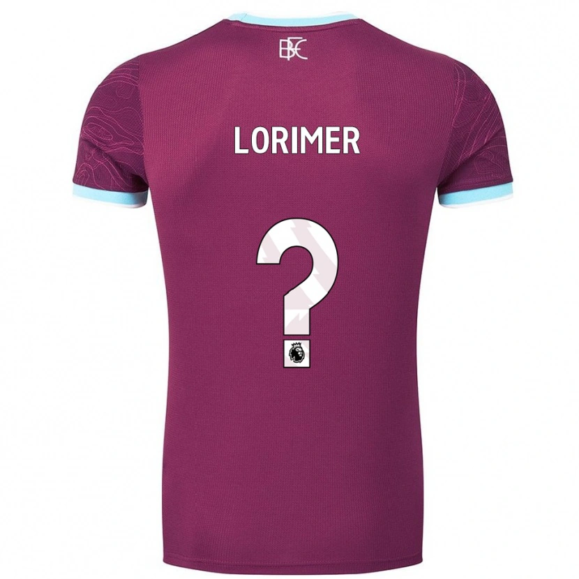 Danxen Dame Archie Lorimer #0 Burgunder Himmelsblå Hjemmetrøye Drakt Trøye 2025/26 Skjorter T-Skjorte