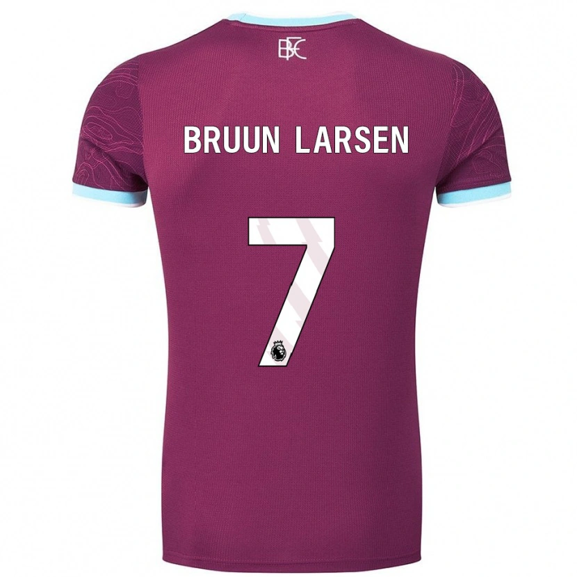 Danxen Dame Jacob Bruun Larsen #7 Burgunder Himmelsblå Hjemmetrøye Drakt Trøye 2025/26 Skjorter T-Skjorte