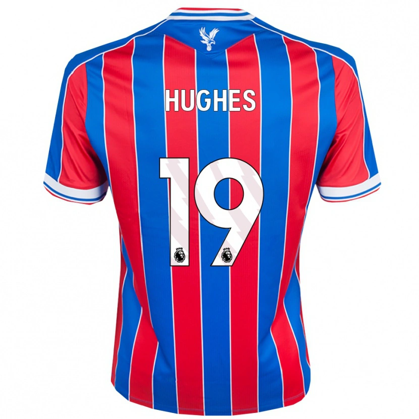 Danxen Dame Will Hughes #19 Blå Rød Hvit Hjemmetrøye Drakt Trøye 2025/26 Skjorter T-Skjorte