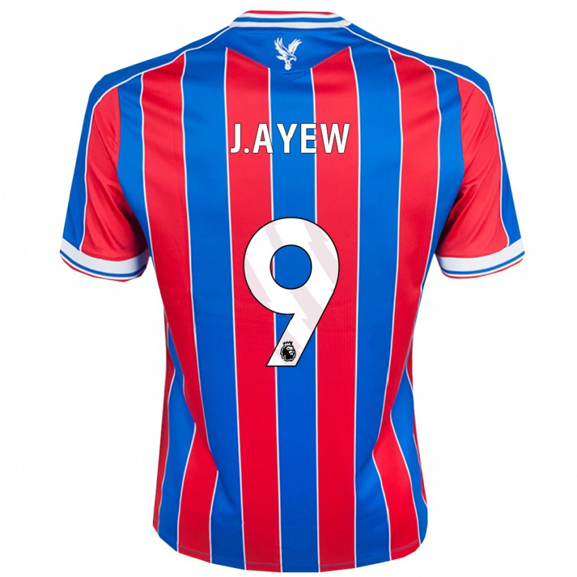 Danxen Dame Jordan Ayew #9 Blå Rød Hvit Hjemmetrøye Drakt Trøye 2025/26 Skjorter T-Skjorte