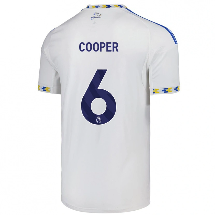 Danxen Dame Liam Cooper #6 Hvit Blå Hjemmetrøye Drakt Trøye 2025/26 Skjorter T-Skjorte