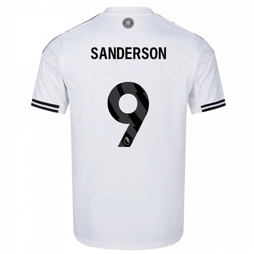 Danxen Dame Oliver Sanderson #9 Hvit Svart Hjemmetrøye Drakt Trøye 2025/26 Skjorter T-Skjorte