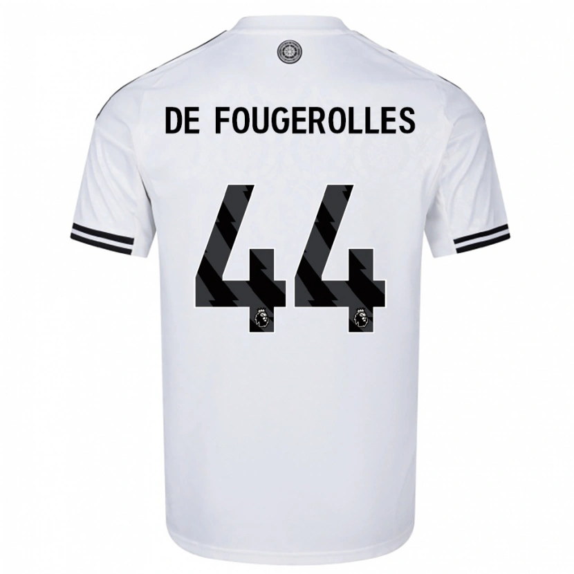 Danxen Dame Luc De Fougerolles #44 Hvit Svart Hjemmetrøye Drakt Trøye 2025/26 Skjorter T-Skjorte