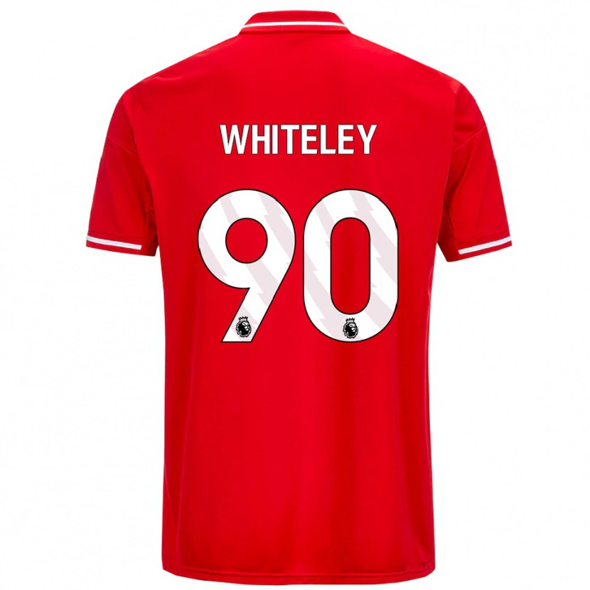 Danxen Dame Jonathan Whiteley #90 Rød Hvit Hjemmetrøye Drakt Trøye 2025/26 Skjorter T-Skjorte