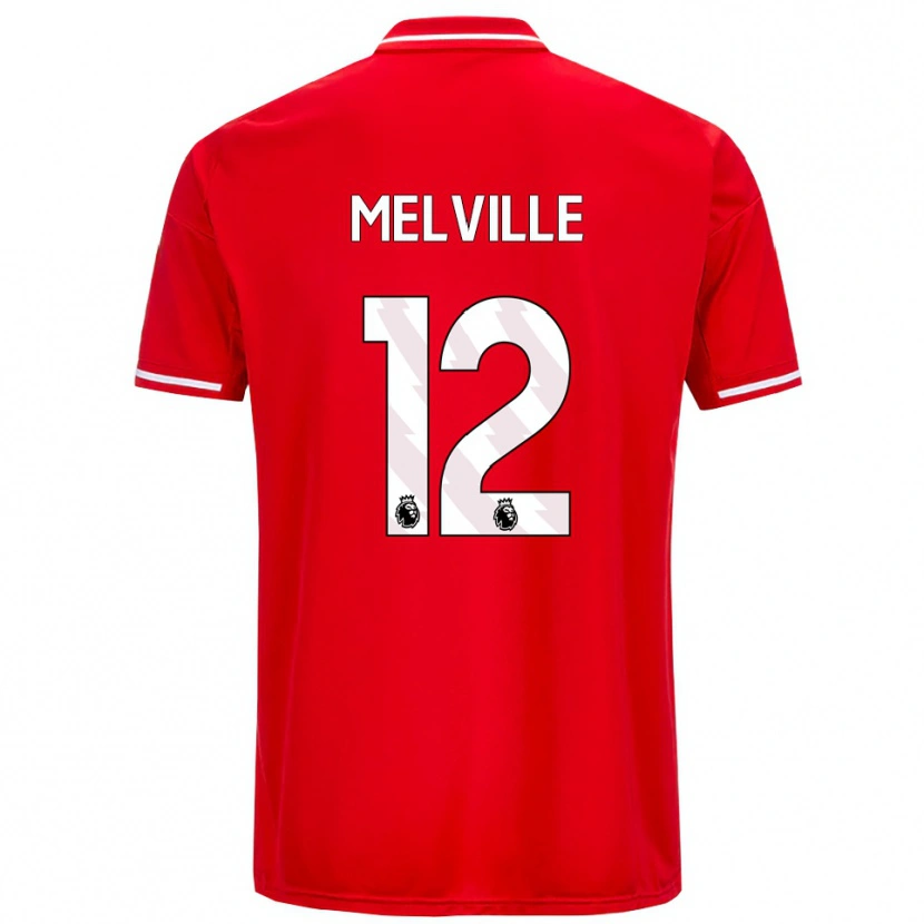Danxen Dame Logan Melville #12 Rød Hvit Hjemmetrøye Drakt Trøye 2025/26 Skjorter T-Skjorte