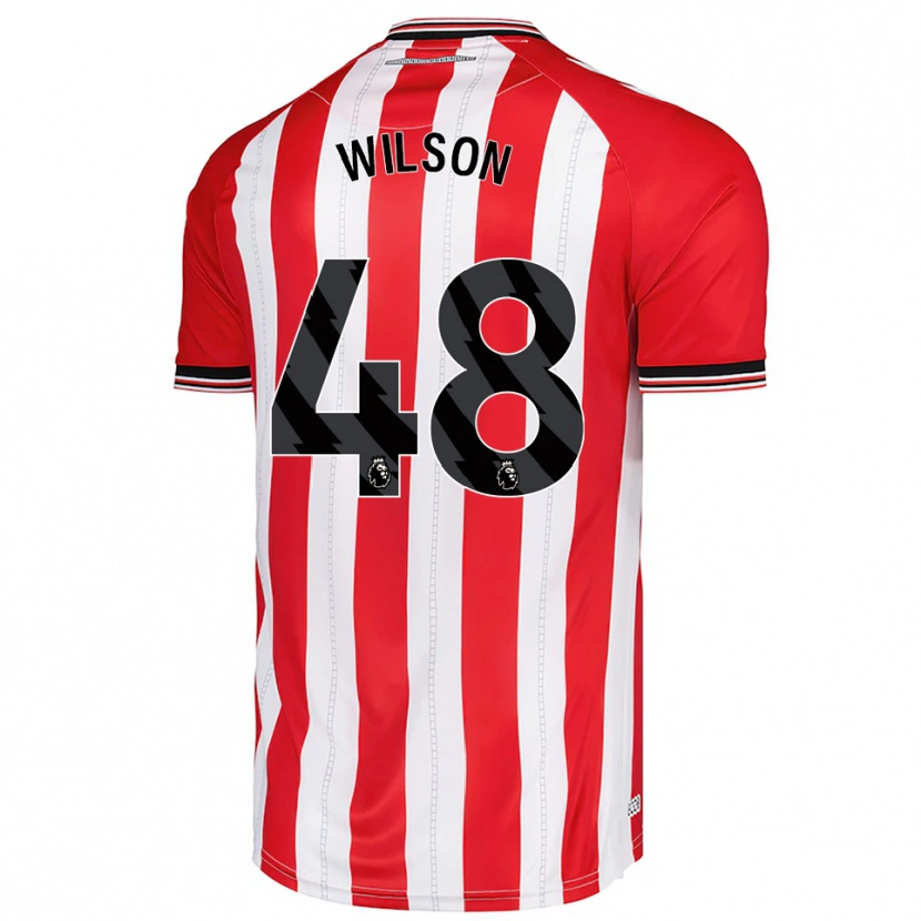 Danxen Dame Callum Wilson #48 Rød Hvit Hjemmetrøye Drakt Trøye 2025/26 Skjorter T-Skjorte