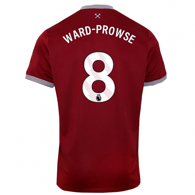 Danxen Dame James Ward-Prowse #8 Burgunder Hvit Hjemmetrøye Drakt Trøye 2025/26 Skjorter T-Skjorte