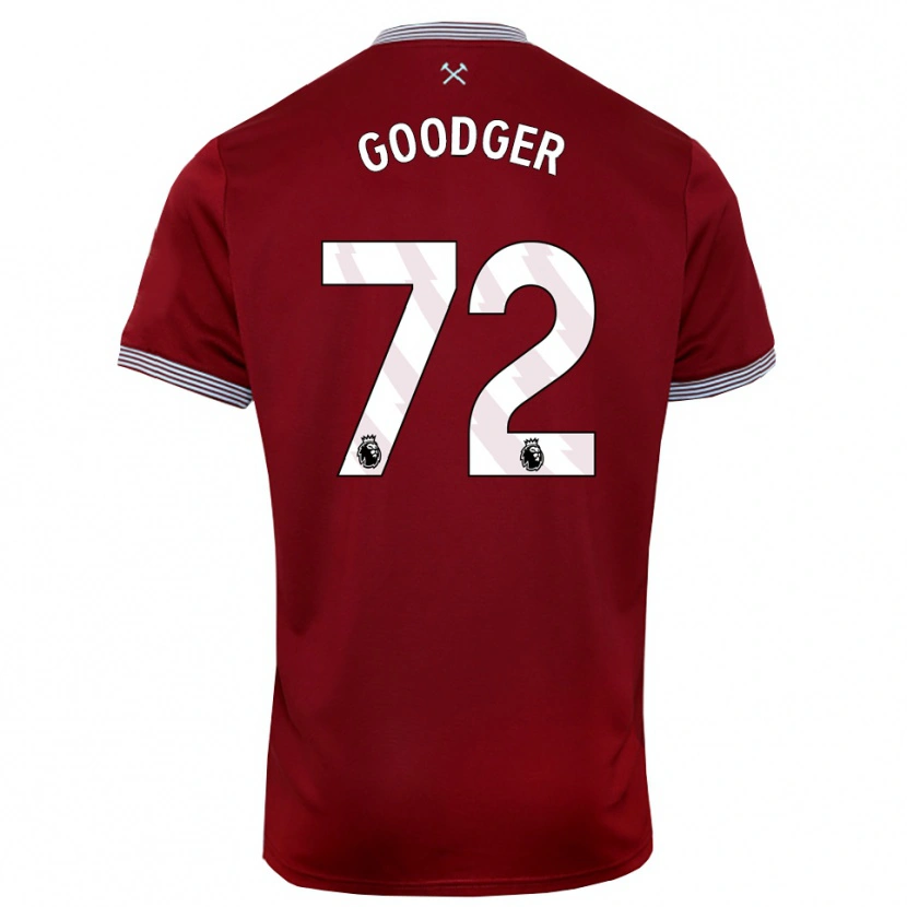 Danxen Dame Tommy Goodger #72 Burgunder Hvit Hjemmetrøye Drakt Trøye 2025/26 Skjorter T-Skjorte