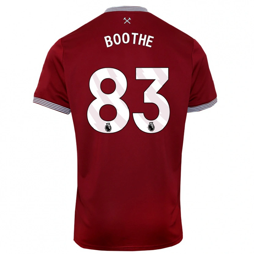Danxen Dame Sebastian Boothe #83 Burgunder Hvit Hjemmetrøye Drakt Trøye 2025/26 Skjorter T-Skjorte