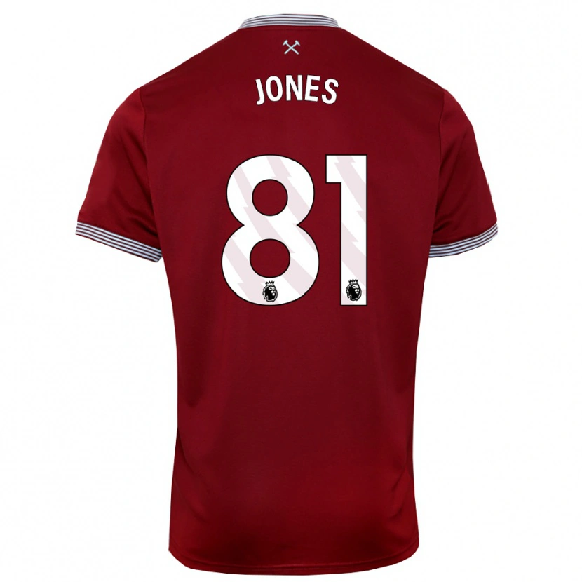 Danxen Dame Liam Jones #81 Burgunder Hvit Hjemmetrøye Drakt Trøye 2025/26 Skjorter T-Skjorte