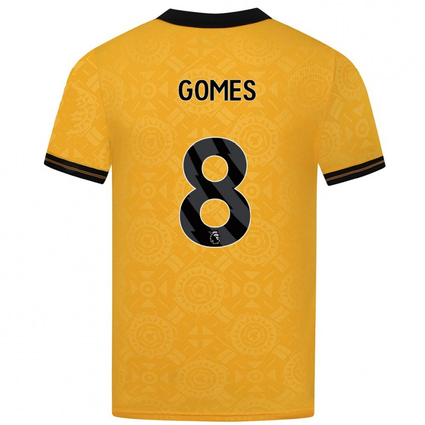 Danxen Dame João Gomes #8 Gul Svart Hjemmetrøye Drakt Trøye 2025/26 Skjorter T-Skjorte