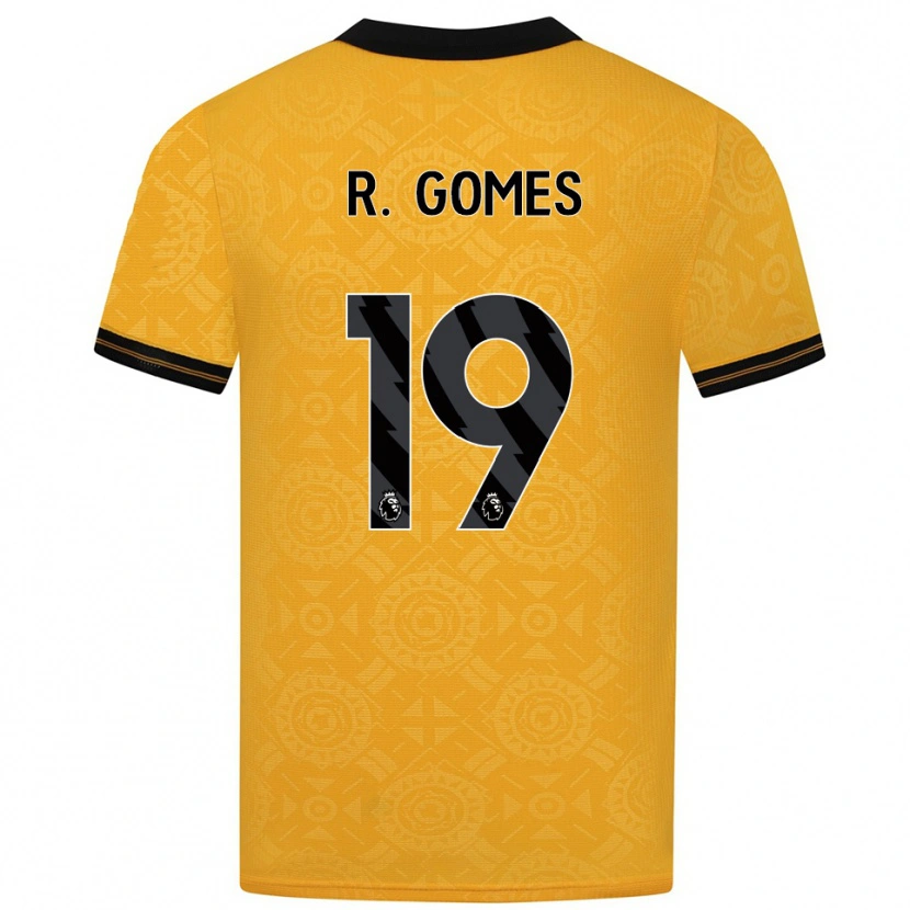 Danxen Dame Rodrigo Gomes #19 Gul Svart Hjemmetrøye Drakt Trøye 2025/26 Skjorter T-Skjorte
