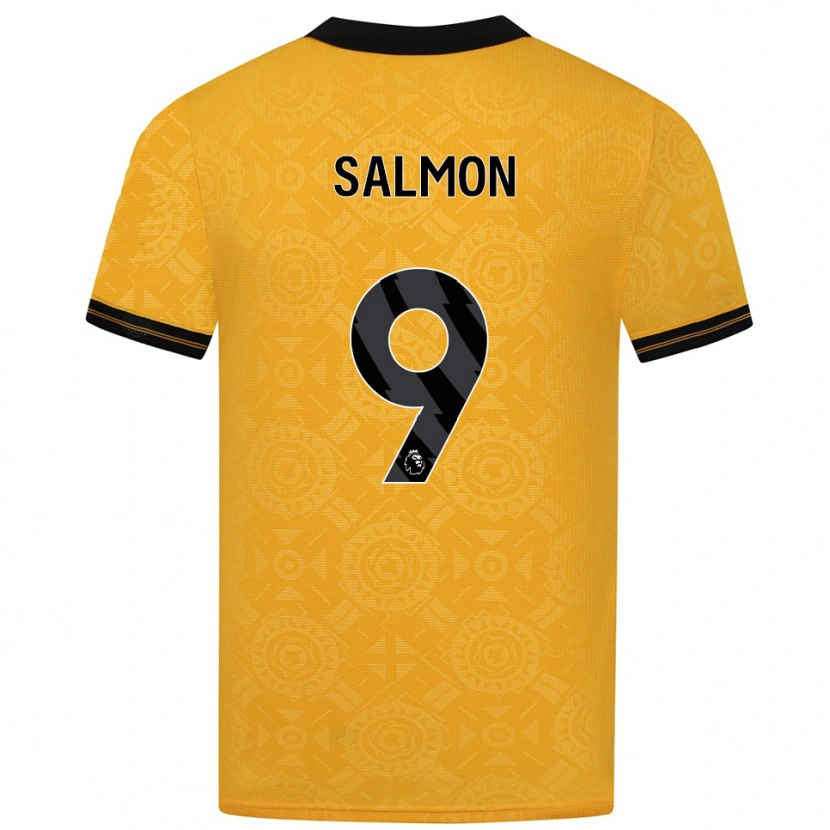 Danxen Dame Fabian Salmon #9 Gul Svart Hjemmetrøye Drakt Trøye 2025/26 Skjorter T-Skjorte