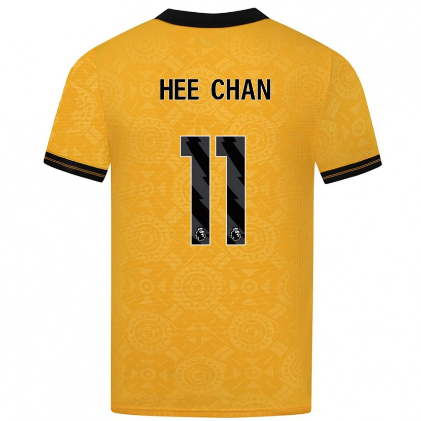Danxen Dame Hee-Chan Hwang #11 Gul Svart Hjemmetrøye Drakt Trøye 2025/26 Skjorter T-Skjorte