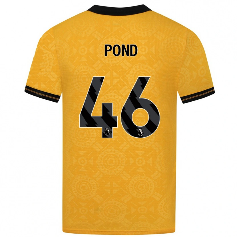 Danxen Dame Alfie Pond #46 Gul Svart Hjemmetrøye Drakt Trøye 2025/26 Skjorter T-Skjorte