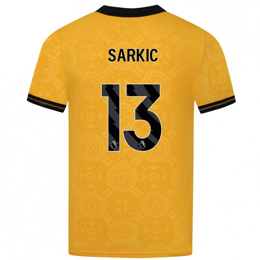 Danxen Dame Matija Sarkic #13 Gul Svart Hjemmetrøye Drakt Trøye 2025/26 Skjorter T-Skjorte