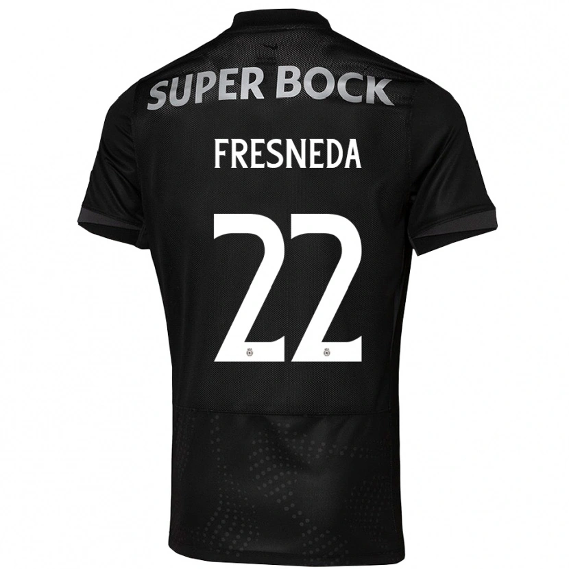 Danxen Dame Iván Fresneda #22 Svart Hvit Bortetrøye Drakt Trøye 2025/26 Skjorter T-Skjorte