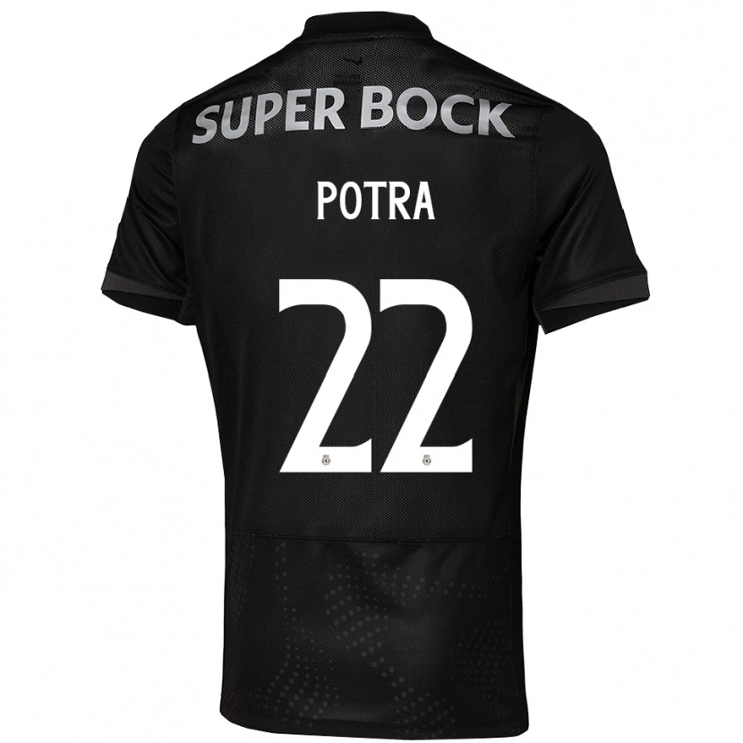 Danxen Dame Catarina Potra #22 Svart Hvit Bortetrøye Drakt Trøye 2025/26 Skjorter T-Skjorte