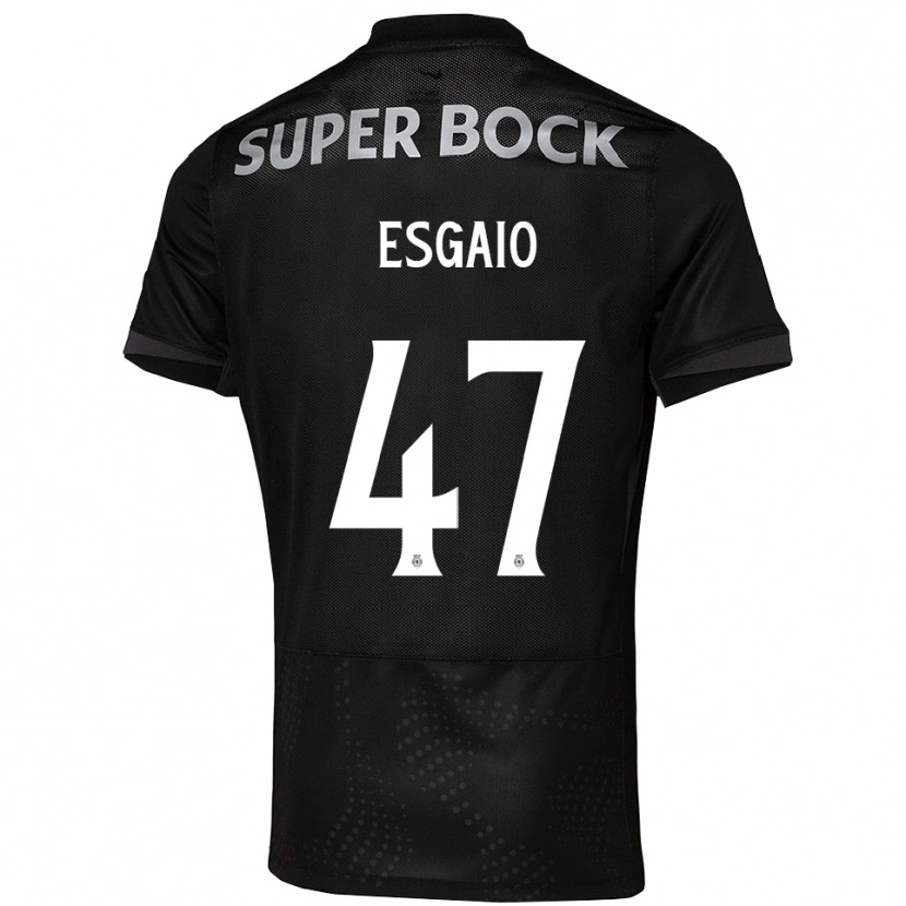 Danxen Dame Ricardo Esgaio #47 Svart Hvit Bortetrøye Drakt Trøye 2025/26 Skjorter T-Skjorte