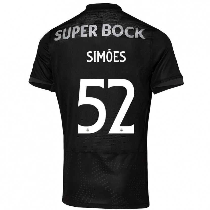 Danxen Dame João Simões #52 Svart Hvit Bortetrøye Drakt Trøye 2025/26 Skjorter T-Skjorte