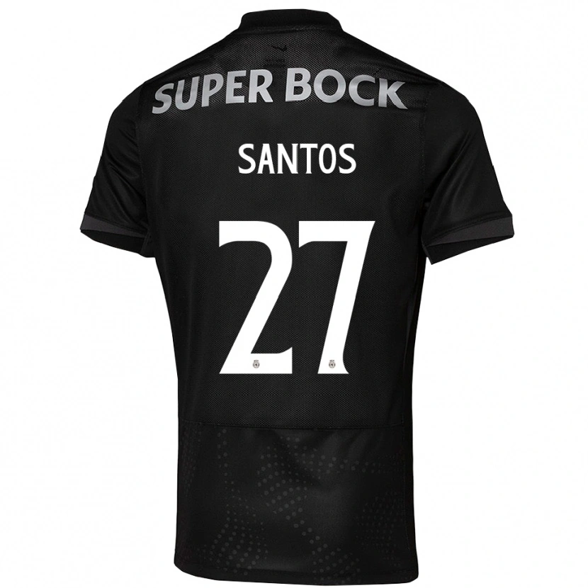 Danxen Dame Alisson Santos #27 Svart Hvit Bortetrøye Drakt Trøye 2025/26 Skjorter T-Skjorte