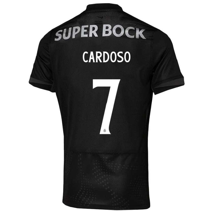 Danxen Dame Paulo Cardoso #7 Svart Hvit Bortetrøye Drakt Trøye 2025/26 Skjorter T-Skjorte