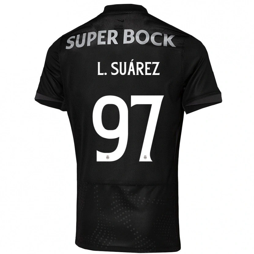 Danxen Dame Luis Suárez #97 Svart Hvit Bortetrøye Drakt Trøye 2025/26 Skjorter T-Skjorte