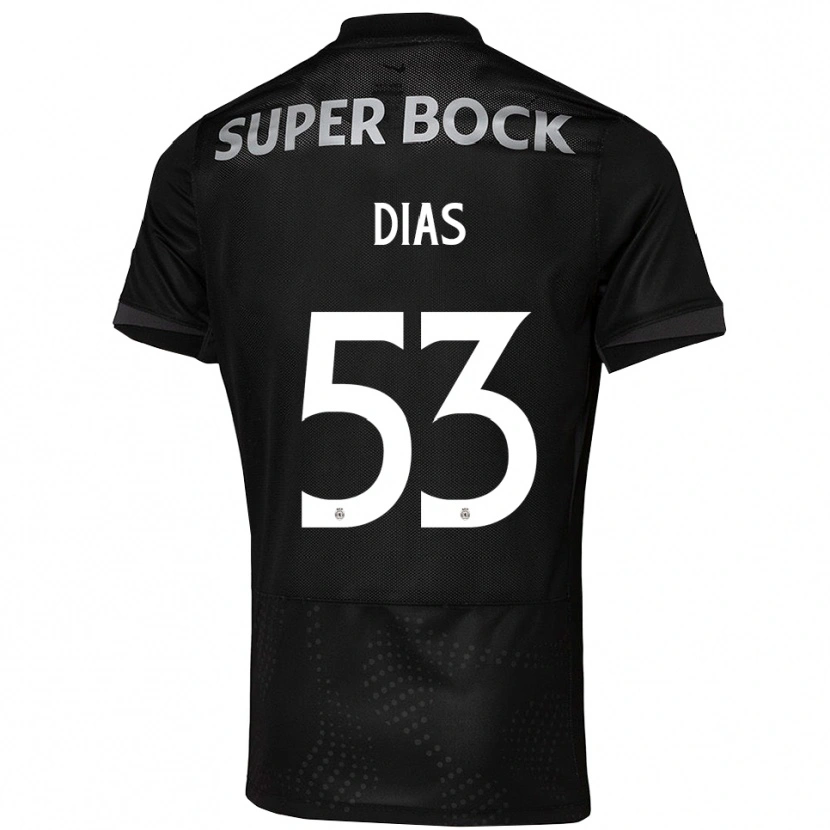 Danxen Dame Rodrigo Dias #53 Svart Hvit Bortetrøye Drakt Trøye 2025/26 Skjorter T-Skjorte