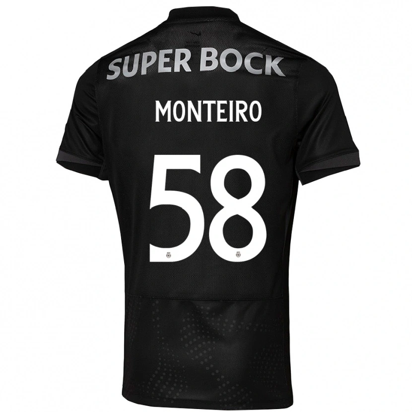 Danxen Dame David Monteiro #58 Svart Hvit Bortetrøye Drakt Trøye 2025/26 Skjorter T-Skjorte