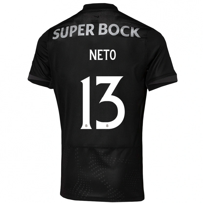 Danxen Dame Luis Neto #13 Svart Hvit Bortetrøye Drakt Trøye 2025/26 Skjorter T-Skjorte