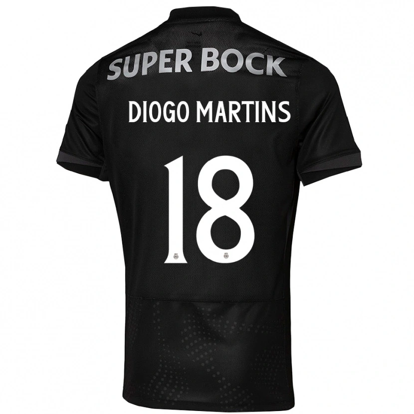 Danxen Dame Diogo Martins #18 Svart Hvit Bortetrøye Drakt Trøye 2025/26 Skjorter T-Skjorte