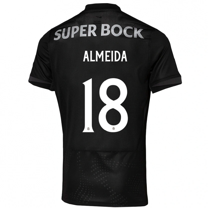 Danxen Dame Miguel Almeida #18 Svart Hvit Bortetrøye Drakt Trøye 2025/26 Skjorter T-Skjorte