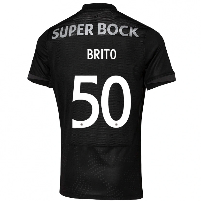 Danxen Dame Alexandre Brito #50 Svart Hvit Bortetrøye Drakt Trøye 2025/26 Skjorter T-Skjorte