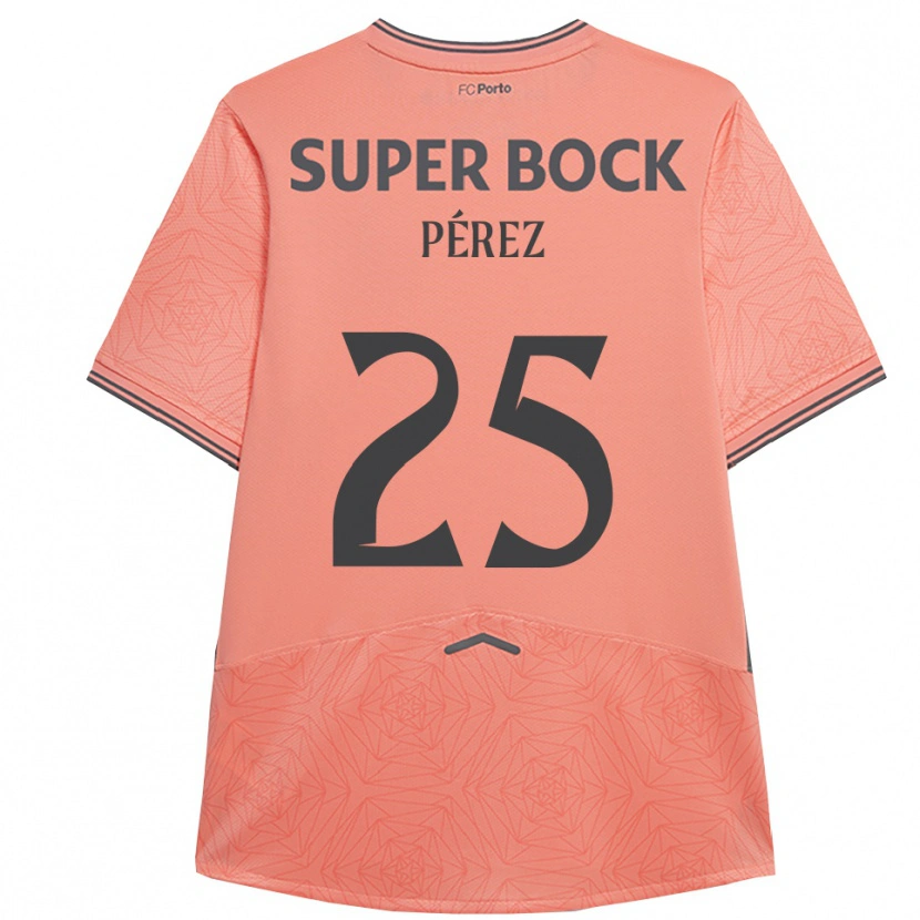 Danxen Dame Tomás Pérez #25 Rosa Marineblå Bortetrøye Drakt Trøye 2025/26 Skjorter T-Skjorte