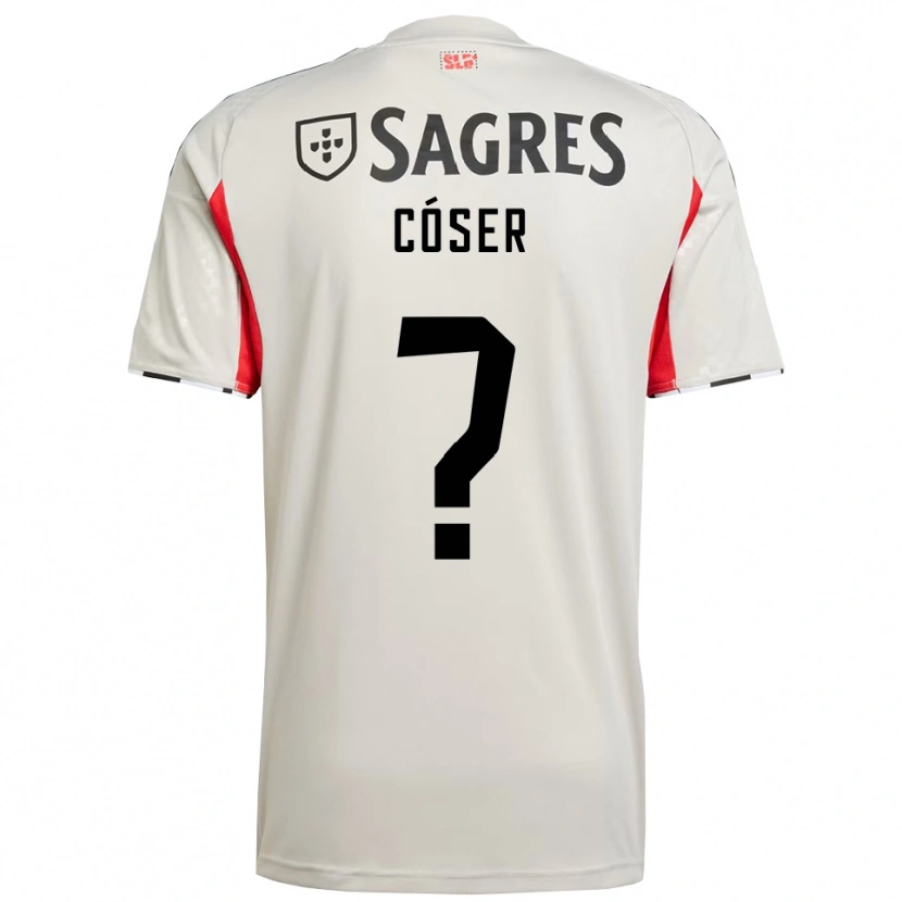 Danxen Dame Tiago Cóser #0 Off White Rød Bortetrøye Drakt Trøye 2025/26 Skjorter T-Skjorte