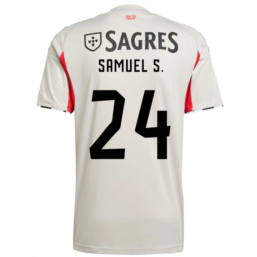 Danxen Dame Samuel Soares #24 Off White Rød Bortetrøye Drakt Trøye 2025/26 Skjorter T-Skjorte