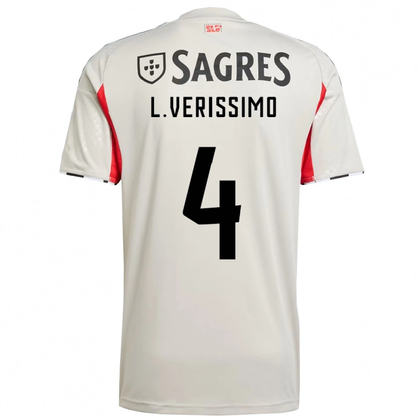 Danxen Dame Lucas Verissimo #4 Off White Rød Bortetrøye Drakt Trøye 2025/26 Skjorter T-Skjorte