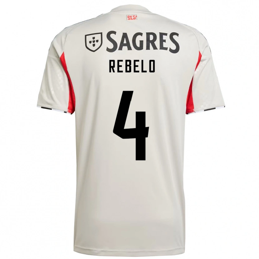 Danxen Dame Silvia Rebelo #4 Off White Rød Bortetrøye Drakt Trøye 2025/26 Skjorter T-Skjorte