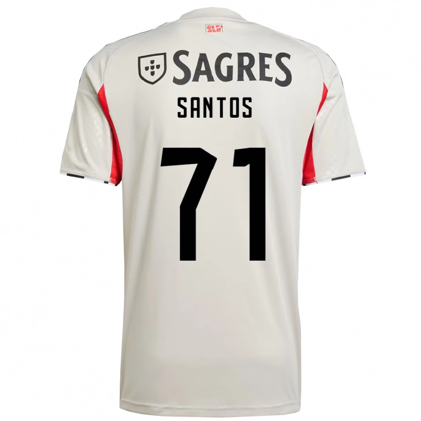 Danxen Dame Leandro Santos #71 Off White Rød Bortetrøye Drakt Trøye 2025/26 Skjorter T-Skjorte