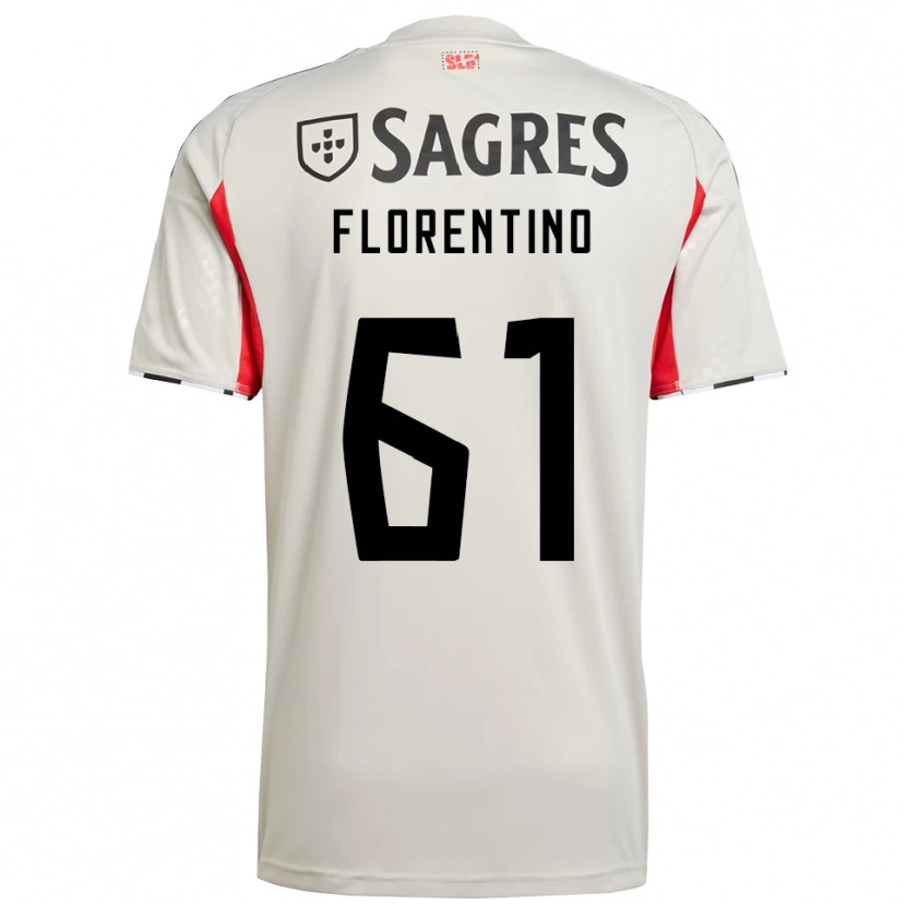 Danxen Dame Florentino #61 Off White Rød Bortetrøye Drakt Trøye 2025/26 Skjorter T-Skjorte
