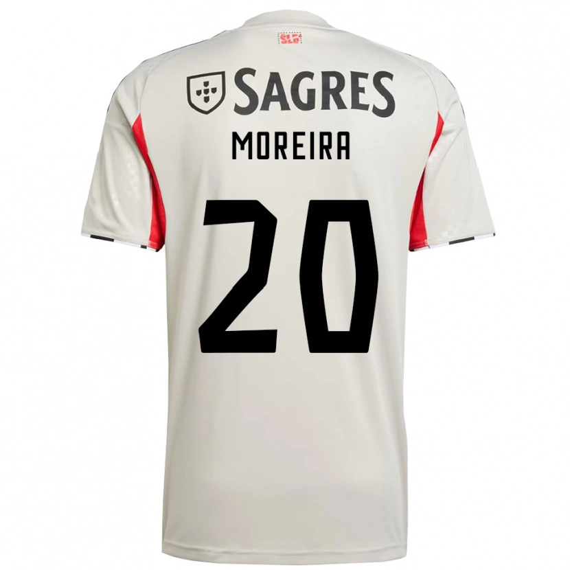 Danxen Dame André Moreira #20 Off White Rød Bortetrøye Drakt Trøye 2025/26 Skjorter T-Skjorte