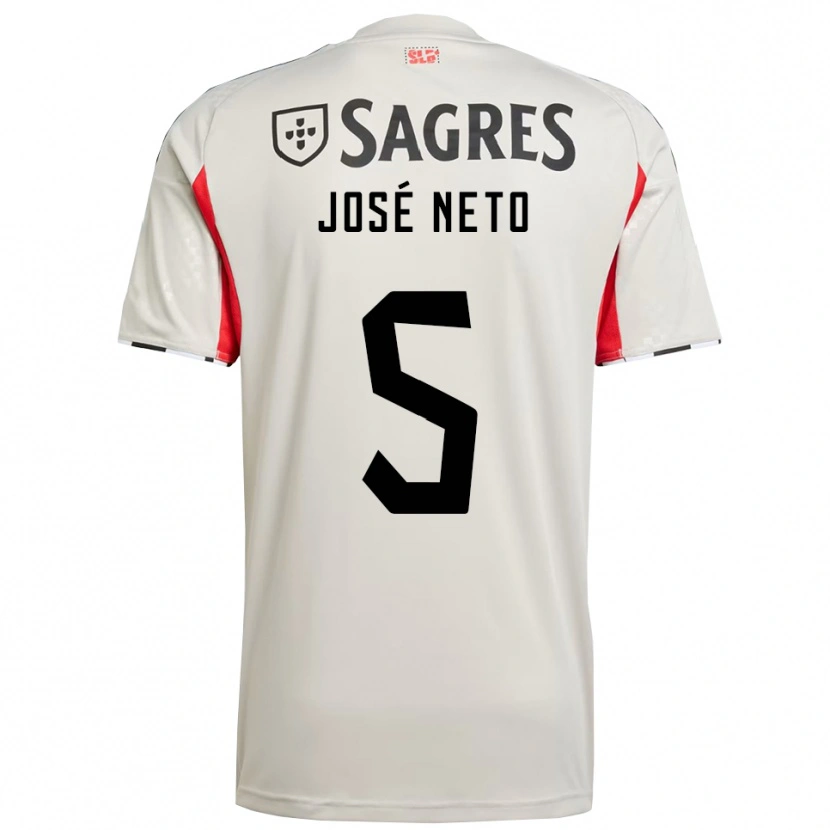 Danxen Dame José Neto #5 Off White Rød Bortetrøye Drakt Trøye 2025/26 Skjorter T-Skjorte