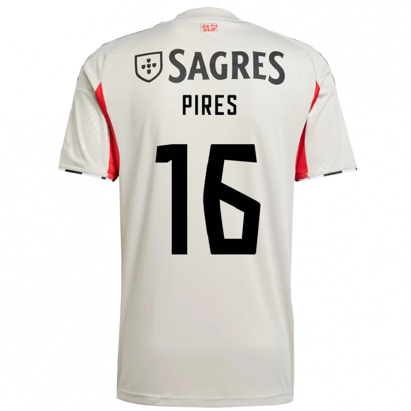 Danxen Dame Rodrigo Pires #16 Off White Rød Bortetrøye Drakt Trøye 2025/26 Skjorter T-Skjorte