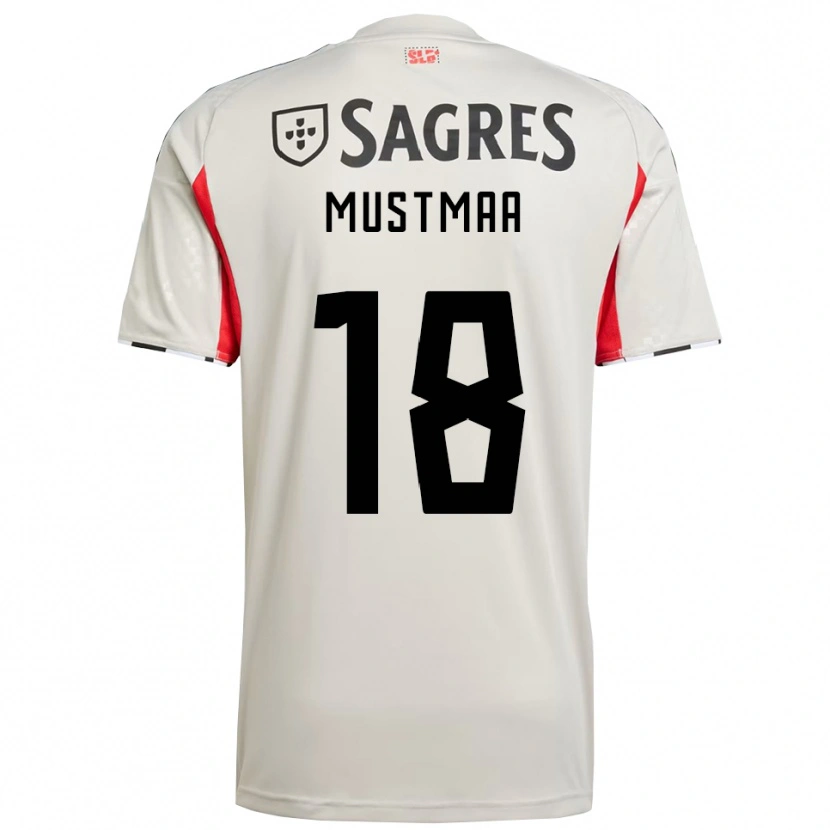Danxen Dame Karel Mustmaa #18 Off White Rød Bortetrøye Drakt Trøye 2025/26 Skjorter T-Skjorte