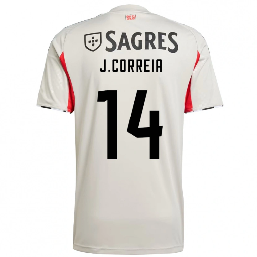 Danxen Dame Juvenal Correia #14 Off White Rød Bortetrøye Drakt Trøye 2025/26 Skjorter T-Skjorte