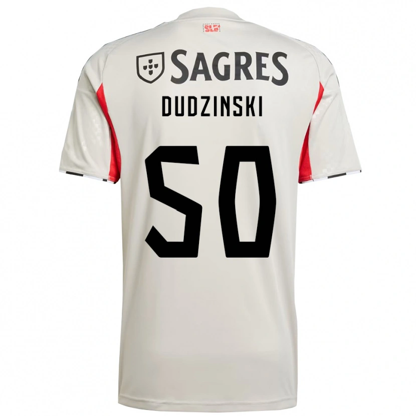 Danxen Dame Marcel Dudzinski #50 Off White Rød Bortetrøye Drakt Trøye 2025/26 Skjorter T-Skjorte