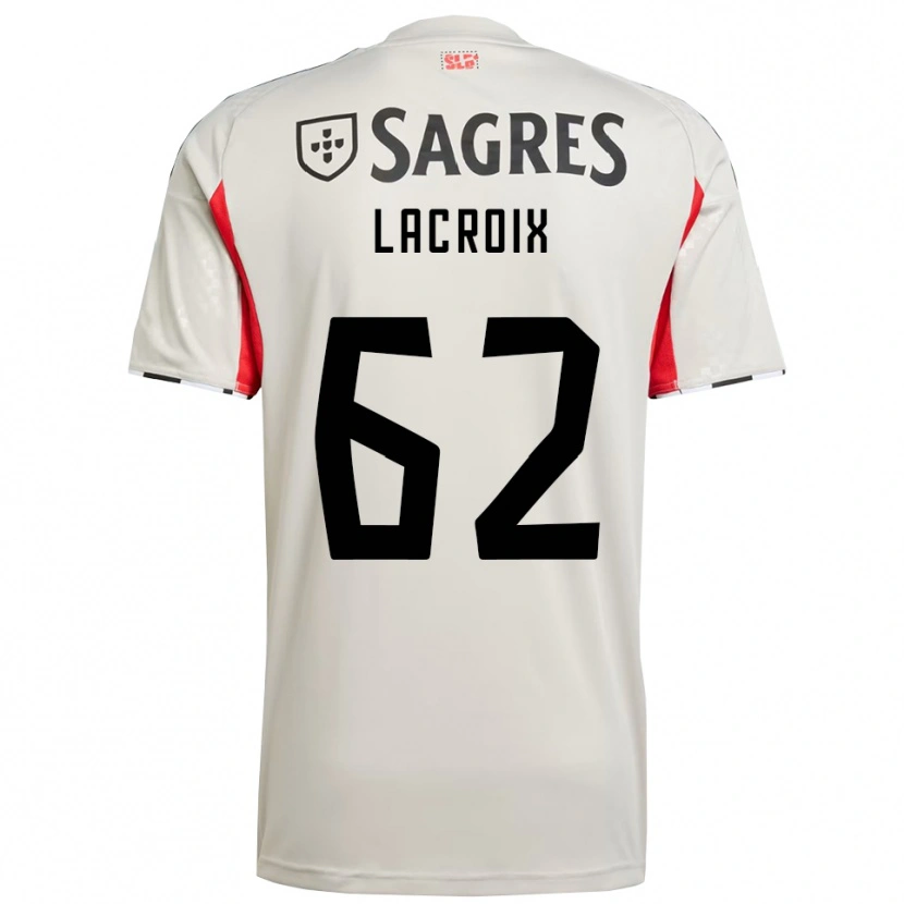 Danxen Dame Lenny Lacroix #62 Off White Rød Bortetrøye Drakt Trøye 2025/26 Skjorter T-Skjorte
